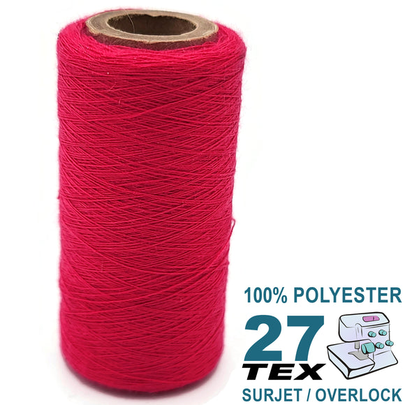 Fil de polyester TEX 27 (Fusette) Rose vif #8129