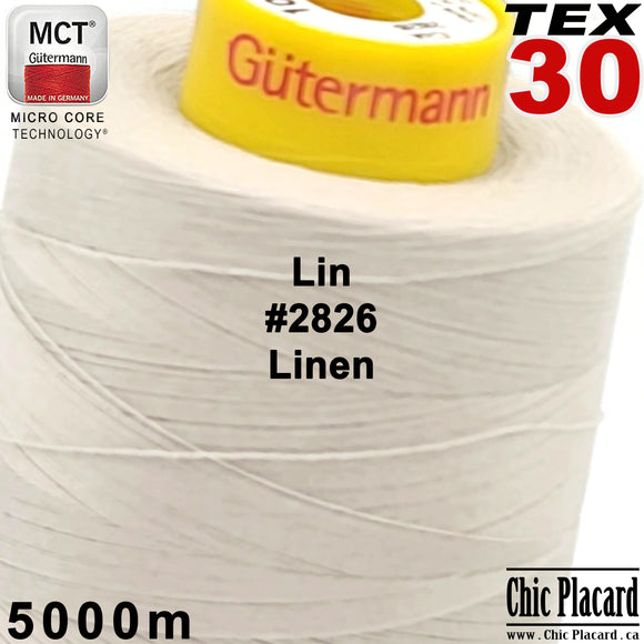 GUTERMANN TEX30 Fil de polyester tout-usage - 5000m Lin #2826