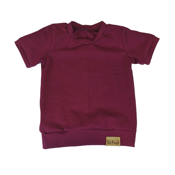 T-shirt couleur framboise - 12M