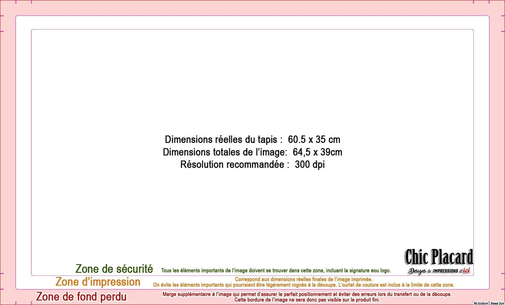 Comment déterminer si une image est adaptée à un projet :  Les gabarits d'impression