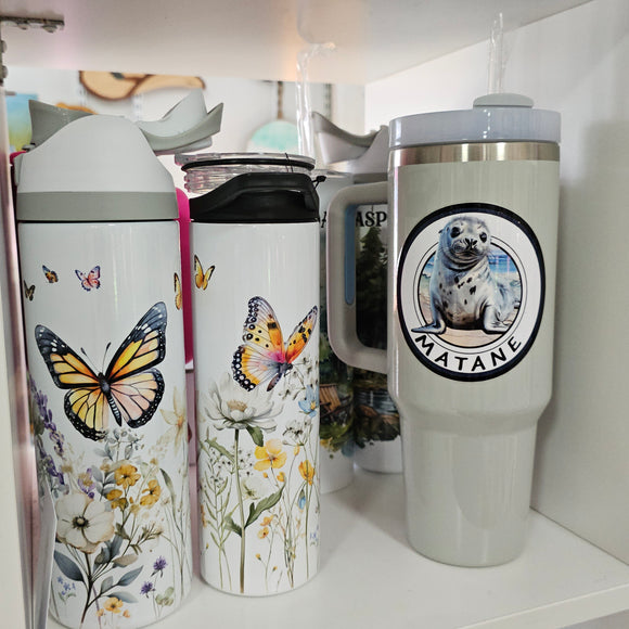 Bouteilles, verres et gobelets en inox 15 à 40oz