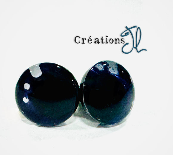 Yeux de sécurité en coin 18mm - Bleu profond éclat blanc par Créations JL