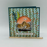 Loutres feuillage joyeux anniversaire