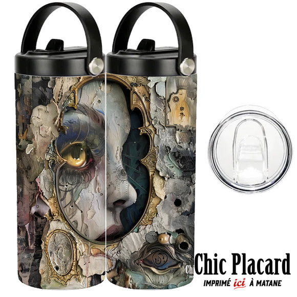 Potions - Verre en inox à 2 couvercles