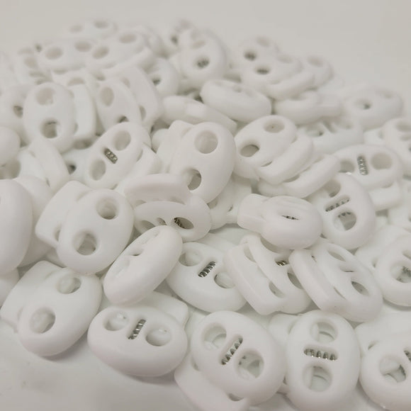 Bloque-cordon double / petit - Blanc