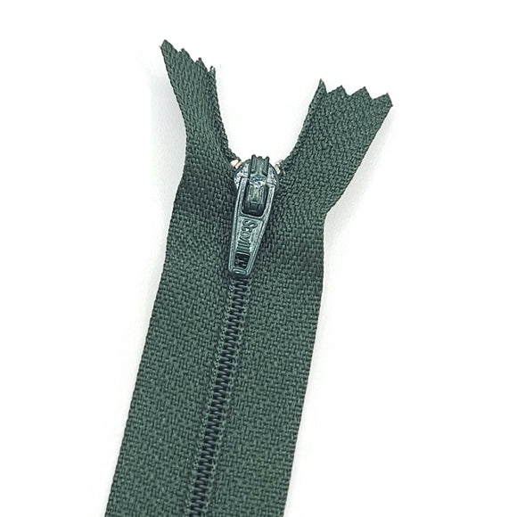 Vert pin - Zipper à bout fermé Scovill #3  7''/18cm
