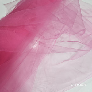 Tulle 135cm - Rose flamant