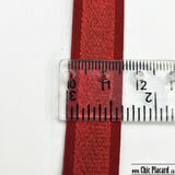 Bretelle élastique 15mm rouge (au 1/2m)