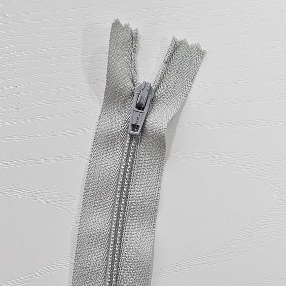 Zipper à bout fermé - Nylon #3 - 30cm/12'' - Gris pâle