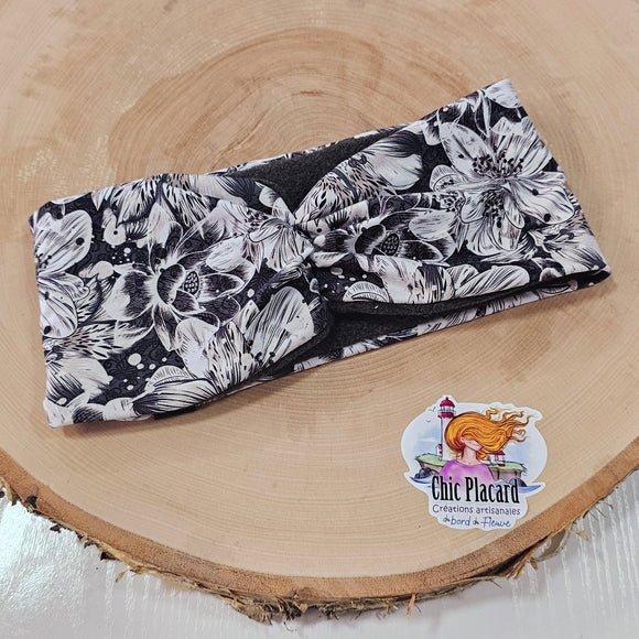 Bouquet of flowers - Lined headband with decorative bow (In stock!)