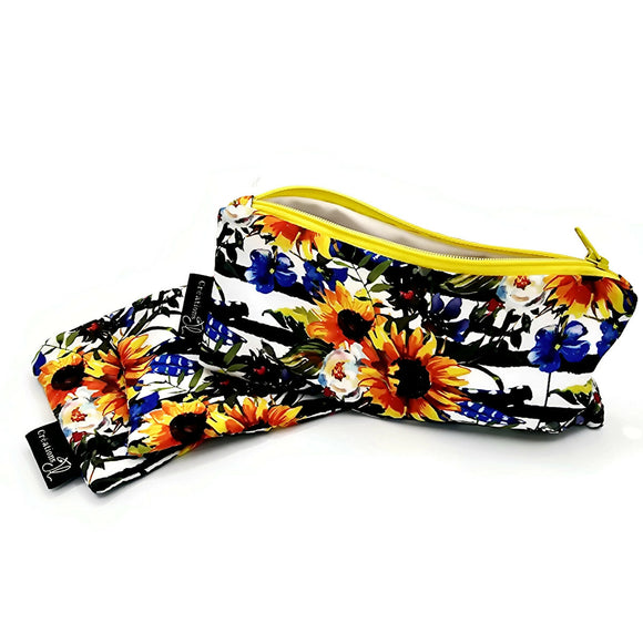 Sac à collation - tournesols & plumes - Créations JL