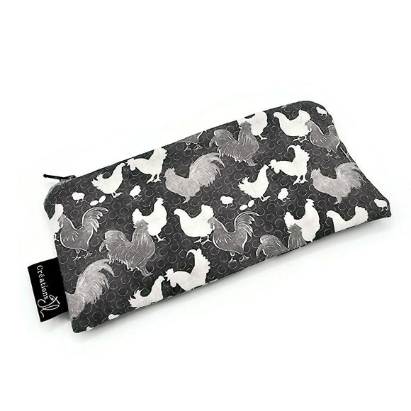 Sac à collation - poulette grise - Créations JL