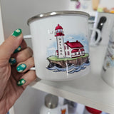 Fait frette en Gaspésie - Tasse en enamel 17oz
