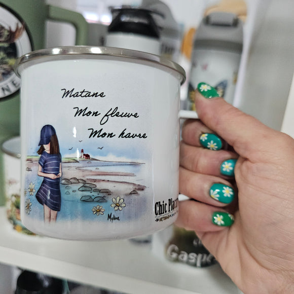 Matane mon havre - Tasse en enamel 17oz