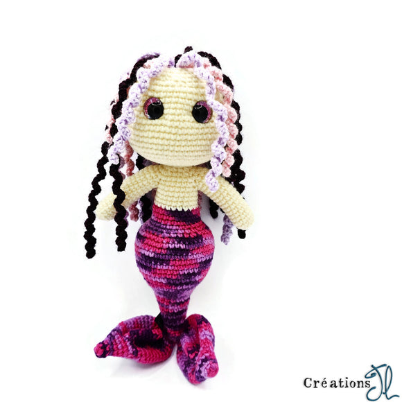 Sirène fushia et violette - par Créations JL