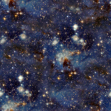 Galaxie bleue - Tricot de coton 240 gsm (70cm)