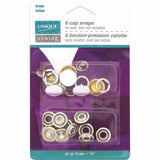 Boutons-pression en métal - Blanc 11mm x6