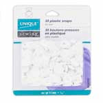 Boutons-pression en plastique - Blanc 11mm x30