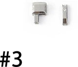 #3 Argent - Kit Butée inférieure + tige d'insertion pour fermeture éclair en métal (à l'unité)