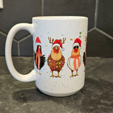 Poules de Noël - Tasse en céramique