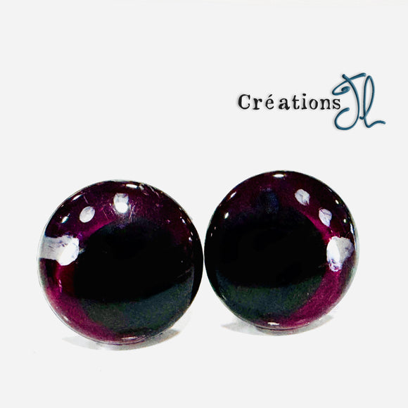 Yeux de sécurité en coin 18mm - Bordeau éclat blanc par Créations JL