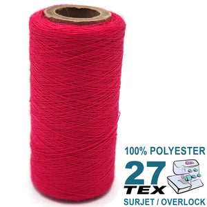 Fil de polyester TEX 27 (Fusette) Rose vif #8129