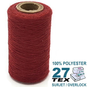 Fil de polyester TEX 27 (Fusette) Rouge grenat #8563