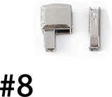 #8 Argent - Kit Butée inférieure + tige d'insertion pour fermeture éclair en métal (à l'unité)