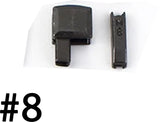 #8 Gunmetal - Kit Butée inférieure + tige d'insertion pour fermeture éclair en métal (à l'unité)