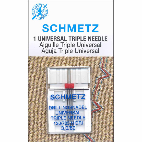 SCHMETZ #1791 Aiguille universelle triple 80/12 3mm