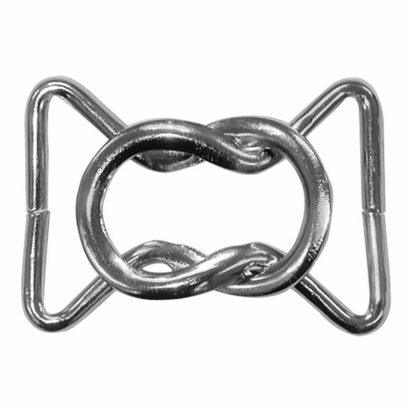 Attache en métal pour ceinture ou ganse - argent