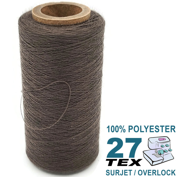 TEX 27 Polyester Yarn (Fusette) Earth Brown #8553