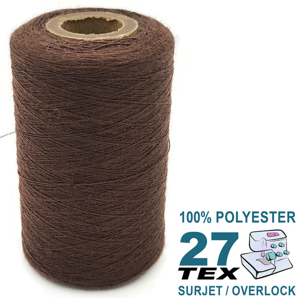 TEX 27 Polyester Yarn (Fusette) Brown #8423