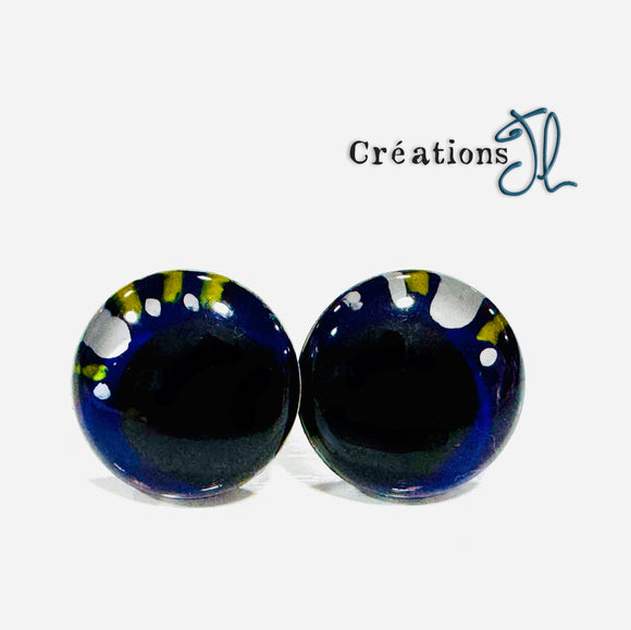 Yeux de sécurité en coin 18mm - Bleu éclat jaune par Créations JL