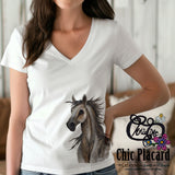 Cheval cendré signé Christine - T-shirt pour femme P/S