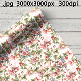 Fées des fraises - Fichiers numériques motifs sans couture