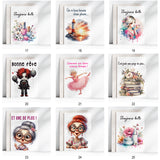 Carte de voeux 5x7'' imprimée sur demande (modèle au choix)