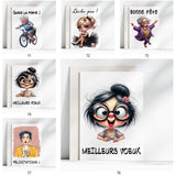 Carte de voeux 5x7'' imprimée sur demande (modèle au choix)