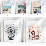 Carte de voeux 5x7'' imprimée sur demande (modèle au choix)