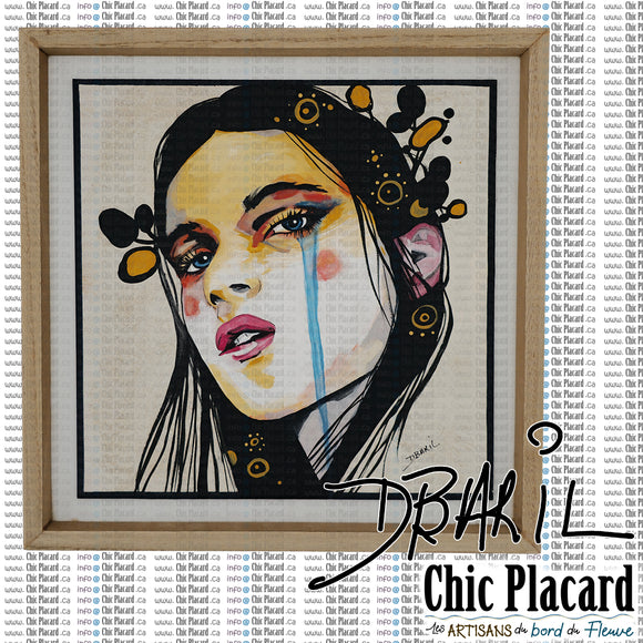 Elle pleure - Toile peinte par Diane Baril