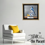 Geai bleu - Toile peinte par Diane Baril