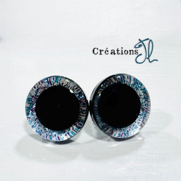 Yeux de sécurité rond 20mm - Aurore boréale par Créations JL
