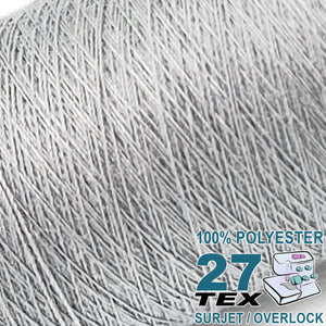 TEX 27 Polyester Yarn (Fusette) Light Grey #8601