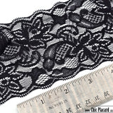 8cm elastic lace x 1 meter-Black