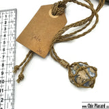 Polished agate - Braided &amp; adjustable pendant by La Quaridaine