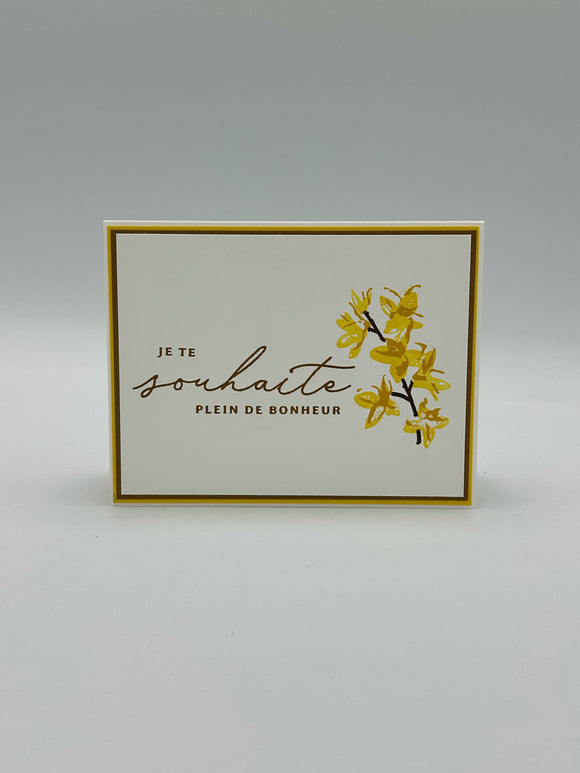 Plein de bonheur fleur jaune