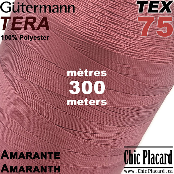 GUTERMANN Tera TEX75 Polyester - Amarante - 300m