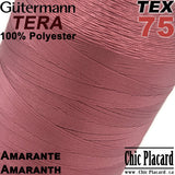 GUTERMANN Tera TEX75 Polyester - Amarante - 200m