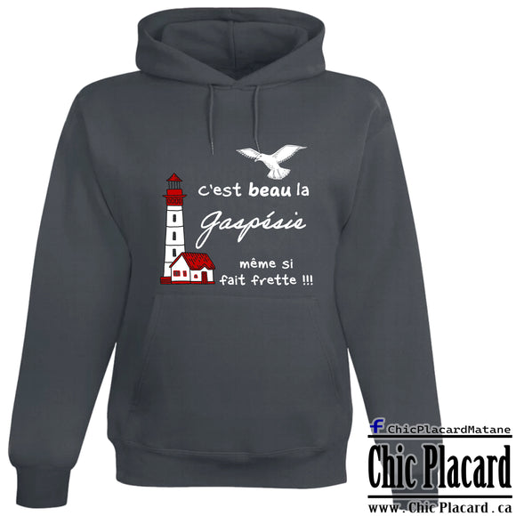 Hoodie to personalize - Adult MEDIUM - Heather charcoal gray