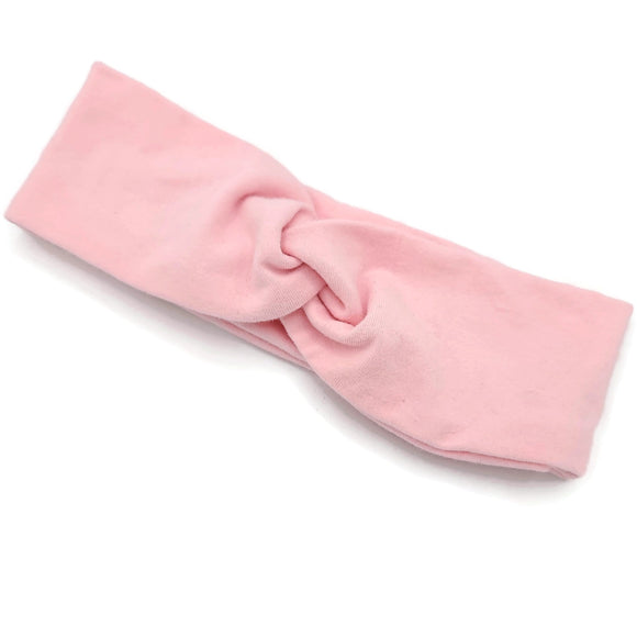 Bandeau à noeud décoratif rose pâle - 21po